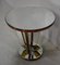 Small Mirrored Glass & Walnut Side Table, 1940s, Image 1