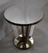 Petite Table d'Appoint en Verre Miroir et en Noyer, 1940s 2