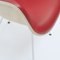 Mid-Century Dax Esszimmerstuhl aus rotem Leder von Charles & Ray Eames für Herman Miller 6