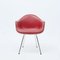 Mid-Century Dax Esszimmerstuhl aus rotem Leder von Charles & Ray Eames für Herman Miller 11