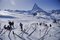 Zermatt Skiing Oversize C Print Framed in Black by Slim Aarons 1