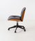 Black Leather Swivel Desk Chair by Ico Luisa Parisi for MIM Roma, 1960s 5