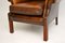 Georgian Style Leather Wing Back Armchair, 1960s, Immagine 7