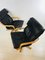 Mid-Century Swedish Leather Swivel Chairs, 1970s, Set of 2, Image 12