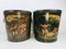 Antique Chinese Hand-Painted Lacquered Rise Barrels, 1850s, Set of 2 1