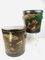 Antique Chinese Hand-Painted Lacquered Rise Barrels, 1850s, Set of 2 3