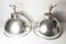 Industrial Chrome Suspension Lamps, 1970s, Set of 2 1