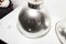 Lámparas colgantes industriales de metal cromado, años 70. Juego de 2, Imagen 15