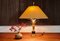Lámpara de mesa francesa con hojas de piña y metal dorado de Boulanger, años 60, Imagen 10