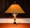 French Gilt and Brass Metal Pineapple Leaf Table Lamp by Boulanger, 1960s, Image 8
