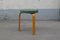 Vintage Minimalist Model 60 Stool with Green Leatherette by Alvar Aalto for Artek, Image 2