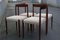 Vintage Minimalist Walnut Dining Chairs in Beige Suede from Lübke, 1960s, Set of 4 10