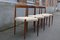 Vintage Minimalist Walnut Dining Chairs in Beige Suede from Lübke, 1960s, Set of 4 2