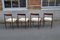 Vintage Minimalist Walnut Dining Chairs in Beige Suede from Lübke, 1960s, Set of 4 3