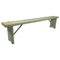 Vintage Industrial Wooden Bench with Original Paint, 1930s, Image 1