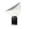 Black and White, Chrome & Clear Glass Taccia Table Lamp by Achille Castiglioni for Flos, 1990s, Image 1