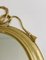 French Decorative Oval Brass Mirror, 1970s 5