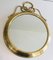 French Decorative Oval Brass Mirror, 1970s 7