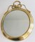 French Decorative Oval Brass Mirror, 1970s, Image 6