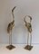French Decorative Chiseled Brass Herons, 1970s, Set of 2 2