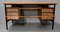 Oak Veneer Desk with Metal Legs, 1940s 24