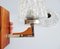 Mid-Century Walnut & Glass Sconces from Hustadt Leuchten, Set of 2 8