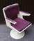 Chaise de Bureau avec Base Tulipe en Plastique Violet & Blanc, 1970s 9