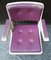 Chaise de Bureau avec Base Tulipe en Plastique Violet & Blanc, 1970s 3