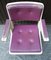 Desk Chair with Purple & White Plastic on Tulip Base, 1970s, Image 3