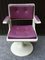 Desk Chair with Purple & White Plastic on Tulip Base, 1970s, Image 1