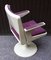 Chaise de Bureau avec Base Tulipe en Plastique Violet & Blanc, 1970s 8