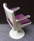 Sedia da scrivania in plastica viola e bianca con base Tulip, anni '70, Immagine 8