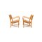 Mid-Century Scandinavian Beech Armchairs, Set of 2 1