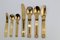 24K Gold-Plated Culinar Cutlery by Carl Auböck for Collini, 1970s, Set of 7 1