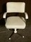 Swiveling Tubular Steel Chair with White Leatherette Upholstery, 1950s 2