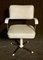 Swiveling Tubular Steel Chair with White Leatherette Upholstery, 1950s, Image 1