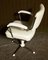 Swiveling Tubular Steel Chair with White Leatherette Upholstery, 1950s 4