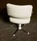 Swiveling Tubular Steel Chair with White Leatherette Upholstery, 1950s 7