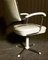 Swiveling Tubular Steel Chair with White Leatherette Upholstery, 1950s 8