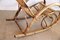 Large Wicker and Bamboo Rocking Chair, 1950s 3