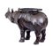 Rhino Beistelltisch aus Bronze gegossen, 1920er 7
