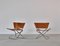 Danish Modern Lounge Chairs in Saddle Leather and Steel by Erik Magnussen, 1960s, Set of 2 8