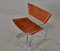 Danish Modern Lounge Chairs in Saddle Leather and Steel by Erik Magnussen, 1960s, Set of 2 4