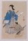 Estampes Cinq Beauties - Set de 5 Gravures sur Bois Originales - Japon Fin 19ème Siècle Fin 19ème Siècle 2