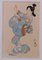 Estampes Cinq Beauties - Set de 5 Gravures sur Bois Originales - Japon Fin 19ème Siècle Fin 19ème Siècle 3