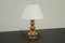 Lampada da tavolo in ceramica placcata in oro, anni '80, Immagine 1