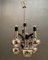 Chrome & Glass Chandelier, 1970s, Image 1