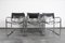 S34 Black Leather Armchairs by Mart Stam & Marcel Breuer, 1970s, Set of 6, Image 2
