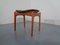 Teak & Leather Ottoman or Footstool by Erik Buch for OD Mobler, 1960s 2