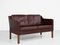 Midcentury Danish 2-seater sofa in leather by Børge Mogensen for Fredericia 1